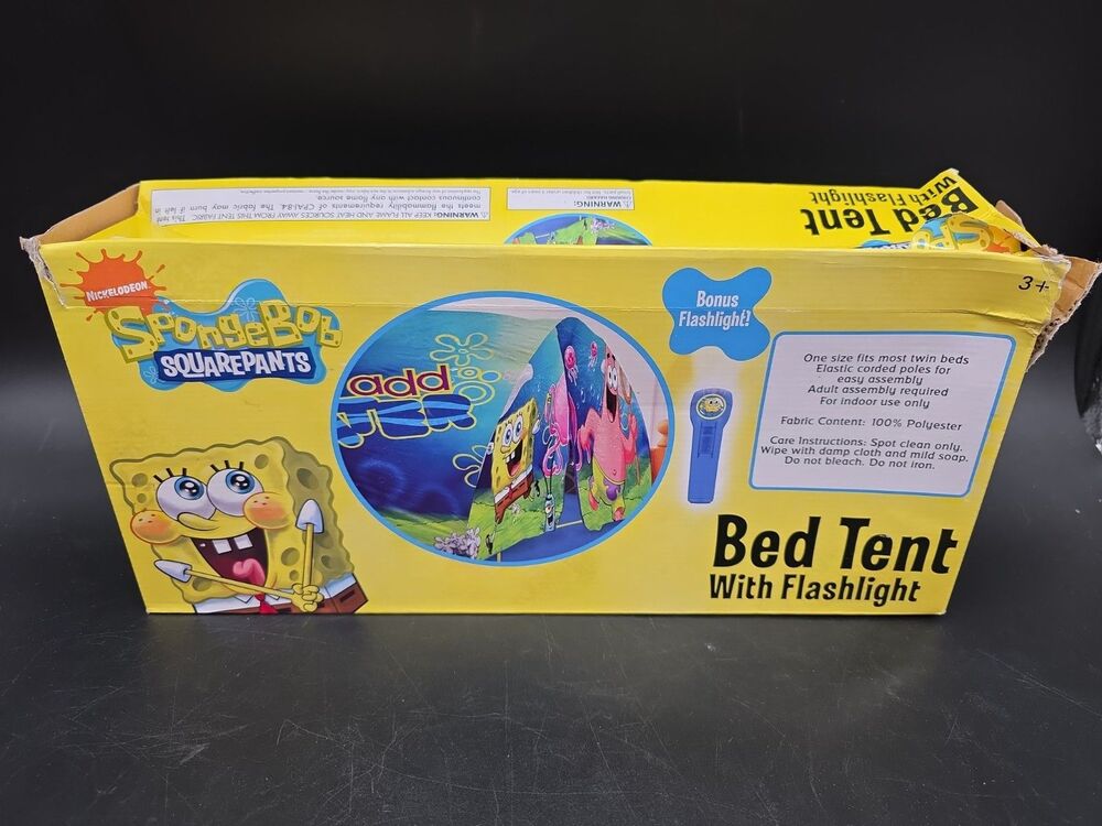 Vintage 2004 Spongebob SquarePants Twin Size Bed Tent Cover - VERY RARE!